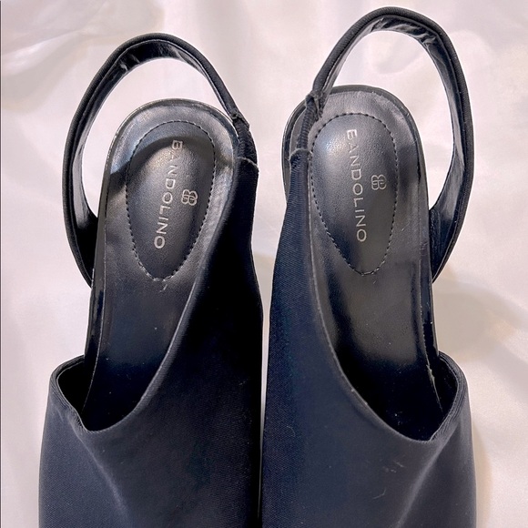 Bandolino Classic Black Peep-Toe Heels - Picture 3 of 7